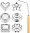 7 Pieces Rosettes Timbale Set, Rosette Iron Set with Handle, Lotus Flower Bunuelos Cookie Maker Mold, Funnel Cake Maker Kit…...