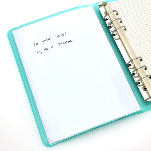 A6/ A5 6-Holes Colorful PP Cover Round Ring View Binder File Folder for Loose Leaf Sheet Protectors (A5 Mini Set, Cameo Pink)...