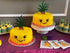 Palksky Glitter Big Pineapple Cake Topper Set With Eyes, Dimple, Mouth/Tropical Hawaiian Aloha Luau Themed Party Cake Decoration Supplies for Birt...