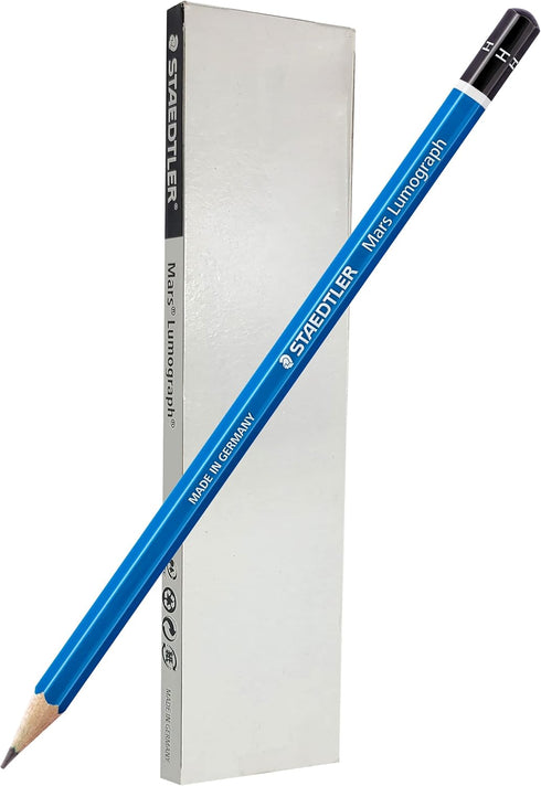 STAEDTLER Mars Lumograph H Graphite Art Drawing Pencil, 6 Pencils...