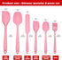 Heat Resistant Silicone Spatulas Set 6pcs, Seamless Design Non-Stick Mixing Spatulas with Stainless Steel Core, Premium BPA-Free Rubber Spatula Ba...