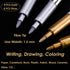 Dyvicl Metallic Markers Pens - Silver and Gold Paint Pens for Black Paper, Glass, Rock Painting, Halloween Pumpkin, Card Making, Scrapbook Album, ...