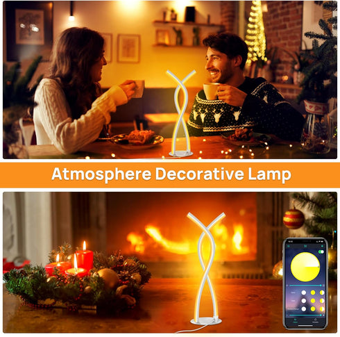 Daymeet Table Lamp for Bedroom, Bedside Lamps for Nightstand Dimmable, 3 Color Temperatures Night Stand Light with Remote and APP Control Desk Lam...