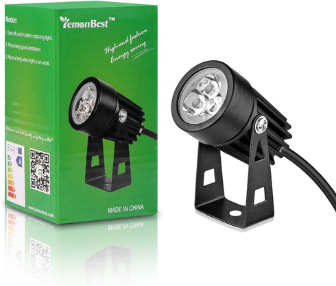LemonBest® Outdoor LED Landscape Up Down Light Spotlight Low Voltage 12V for yard step lawn lighting (Cool White)...