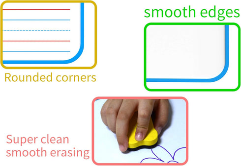 Dry Erase Lapboard Double Sided, Dry Erase Board with Lines for Kids, Small Whiteboard for Home & School...