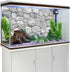AWERT 48x24 inches White Stone Aquarium Background Rocky Fish Tank Background Rock Terrarium Background Vinyl...