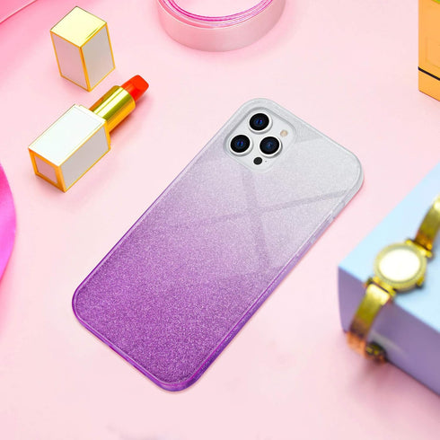 MATEPROX Compatible with iPhone 12 Pro case Compatible with iPhone 12 Cases Glitter Bling Sparkle Cute Girls Women Protective Cover (Gradient Purp...
