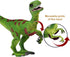 Gemini&Genius Velociraptor Dinosaur Toy for Kids, Velociraptor with Moveable Jaw and Hands, Detail Raptor Action Figure Toy Gift and Dinos World C...