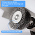 2 Pack 2 Inch Wire Brush Wheel for Drill, 0.0118" Coarse Crimped Carbon Steel Wire,1/4 Inch Round Shank, Wire Brush Drill Attachments,Heavy Duty W...