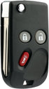 KeylessOption Keyless Entry Remote Control Car Flip Ignition Key Fob Replacement for LHJ011...