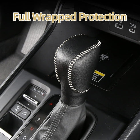 CZCGYDY Gear Shift Cover,Genuine Leather Shift Knob Cover for Honda CRV 2023 Civic 2022 2023 HR-V 2023 Accord 2018-2023,Wear-Resistant,Dustproof(B...