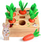 SKYFIELD Carrot Harvest Game Wooden Toy for Baby Boys and Girls 1 2 3 Year Old, Educational Shape Sorting Matching Puzzle Gift Toy with 7 Sizes Ca...
