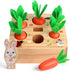 SKYFIELD Carrot Harvest Game Wooden Toy for Baby Boys and Girls 1 2 3 Year Old, Educational Shape Sorting Matching Puzzle Gift Toy with 7 Sizes Ca...
