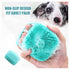 Dog Scrubber for Bath Pet Bathing Brush Silicone Shampoo Massage Dispenser Brush for Short Long Haired Dogs and Cats Washing(Blue)...