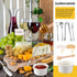 Charcuterie Board Accessories Utensils Cheese Butter Spreader Knives Set Include Serving Tongs, Knives, Spoons, Forks, Toothpick Flags, Honey Dipp...