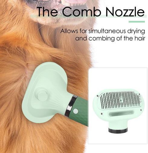 ThinkPet Dog Hair Dryer Accessory for Pet Grooming High Velocity Force Blower Dryer for Small Medium Large Dogs Grooming Hair Dryer Comb For Short...