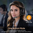 Trucker Bluetooth Headset, Wireless Headset with Mic, Bluetooth Headset with Dual Noise Cancelling Microphone & Mute Button, 55Hrs Working Time PC...