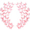 Outus 120 Pieces Pink 3D Layered Butterfly Wall Decor Removable Butterfly Stickers Hollow Mural Decals for Birthday Cake Decorations Crafts Bouque...
