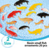 Mini Koi Fish 20 Pcs Goldfish Figurines Miniature Tiny Carps Garden Supplies, Plastic Fish Figures Small Goldfish Miniature Carp Ornament Garden D...