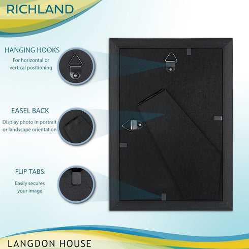 Langdon House 4x6 Silver Picture Frame - Distinguished Edging for Classic Style - Richland Collection...