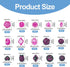 90pcs Acrylic Flower Beads Hot Pink Black Plastic Beads Vintage Rose Tulip Flower Loose Beads for DIY Bracelets Necklace Key Chains Jewelry Making...