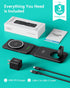 INIU 3 in 1 Charging Station for Apple Multiple Devices, 15W Magnetic Foldable Travel Charger, Wireless Charger Compatible MagSafe, iPhone 15/14/1...