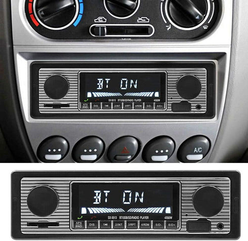 Car Stereo for Bluetooth, Retro Car FM Radio Smart Player, Electronic Auto FM Radio Receiver, Hands-Free Calling, Support MP3/WMA/WAV/AUX...