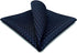 S&W SHLAX&WING Geometric Navy Handkerchief Pocket Squares for Men XL...