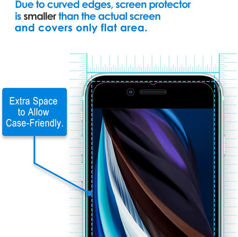 JETech 3-Pack Screen Protector for iPhone SE 3/2 (2022/2020 Edition), iPhone 8, iPhone 7, iPhone 6s, and iPhone 6, Tempered Glass Film, 4.7-Inch.....