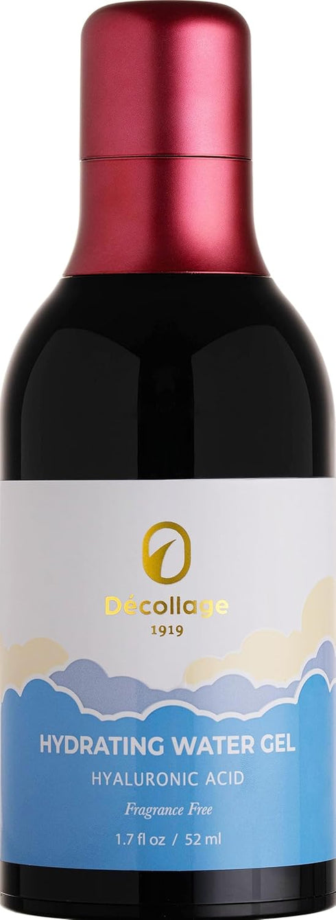 Decollage Hydrating Water Gel Travel Size Moisturizer 1.7 fl oz for Smooth and Glowing Skin with Hyaluronic Acid, Ceramide NP Fragrance Free, Oil ...