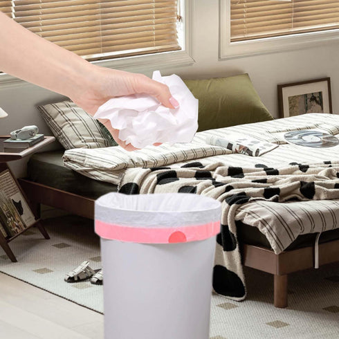 2.6 Gallon Trash Bag Drawstring, Small Garbage Bags 2.6 Gal, 1.18Mil Thickness, 40x50cm, 4.9g/pcs, Pack of 22, Unscented, Clear...