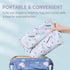 SUNVENO Baby Portable Changing Pad Waterproof Travel Changing Station Perfect for Baby Shower Gifts, Pink (Blue)...