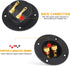2 Pcs Speaker Sub Box Terminals Cup for Subwoofer Box Black 3 Inch Round 2-Way Spring Loaded Jacks Wire Connector Binding Post Cup Connector Subwo...