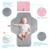 Portable Changing Pad for Baby, Compact Waterproof Diaper Mat with Built-in Cushion, Pink...