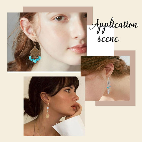 SUNNYCLUE 1 Box 180Pcs Leverback Earring Hooks Bulk French Earring Hook Lever Back Ear Wires with Open Loop Hypoallergenic Brass Leverbacks Hoop E...