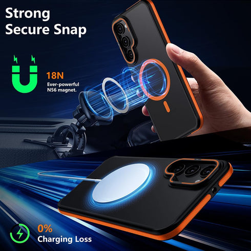 TIANNIUKE for Samsung Galaxy S23 Case, Compatible with MagSafe, Anty-Slip Grip,Military-Grade Protective, Adjustable Kickstand Phone Case, Magneti...