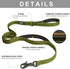 Fida 4 FT Heavy Duty Dog Leash with 2 Comfortable Padded Handles, Traffic Handle & Advanced Easy Snap Hook, Reflective Walking Lead for Large, Med...