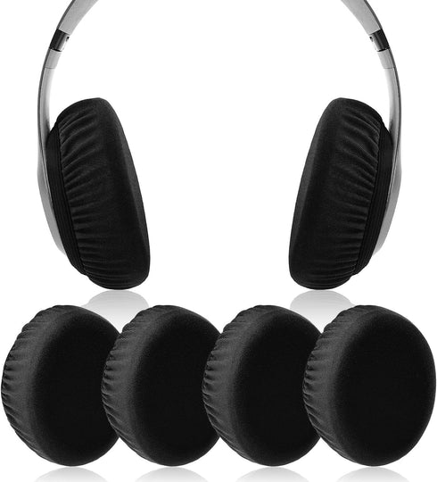Flex Fabric Earpads Cover Protectors with Stretchable and Washable Lycra for Beats Studio 3/2 Bose QC35 25 15 and Other Headphones with 3-4 Inch E...