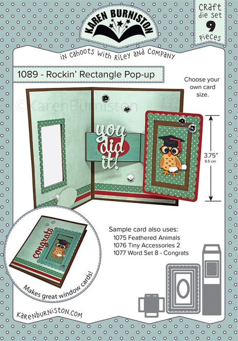 KB Riley Karen Burniston Dies-Rockin' Rectangle Pop-Up, Silver...