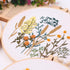 Harimau 4pcs Beginner Embroidery Kit,Flower Pattern,Cross Stitch Kits, Including Stamped Embroidery Cloth with 2 Embroidery Hoops, Multicolor Colo...