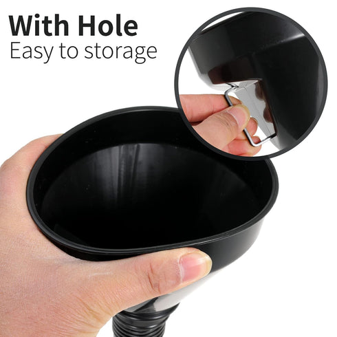 Wide Mouth Oil Funnel with Flexible Extension Nozzle Hose with Handle Mesh Screen Filter for Cars Motorcycles Engine Oil Kerosene Gasoline Gas Fue...