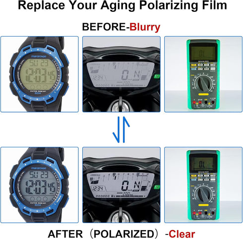 Selens Polarizing Film 2 PCS 7.8x11.8 inches Adhesive Polarized Sheets Linear Polarizing Photography Filter for LCD Screen Repairing & Physics Edu...