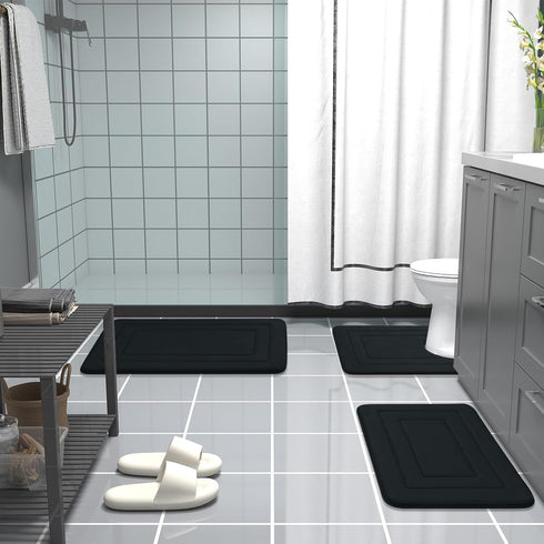 Arotive Memory Foam Bathroom Rug Mat 24x16, Ultra Soft and Absorbent Bath Mat, Machine Wash Dry, Comfortable Bath Rug Carpet for Bathroom Floor, T...