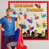 Super Themed Hero Bulletin Board Decoration Set DIY Photo Crafts Hero Themed Bulletin Board Borders Super Themed Hero Paper Cutouts Super Themed H...