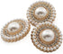 16PCS Gold Diamond-Encrusted Pearl Buttons Metal Button Rhinestone Faux Pearl Buttons Embellishments for Coat, Suits, Knitting Sweaters, Sewing Cr...