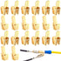20 Pcs Piggyback Spade Connectors, 3 Way Adapter Dual Male to Single Female Unisulated Brass Quick Electrical Disconnect Connectors Piggyback Term...