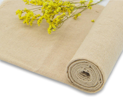 Natural Linen Needlework Embroidery Fabric Cross Stitching Aida Cloth 62" by 1 Yard Rose Flavor...