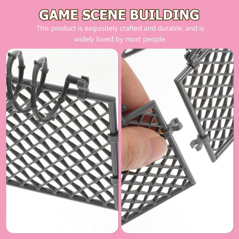 ibasenice Militarys Theme Prop Kids Toys Militarys Fence Toys Kids Scene Fence Model Toy Set Decorative Child Playthings Tabletop Plastic Playthin...