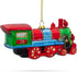 Steam Train Blown Glass Christmas Ornament...