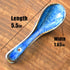 4 Pieces Soup Spoon Set, Asian Soup Spoon, Long Handle Ceramic Soup Spoons, Retro Blue Ramen Bowl Soup Spoon Suitable for Soup, Dumplings, Gravy, ...